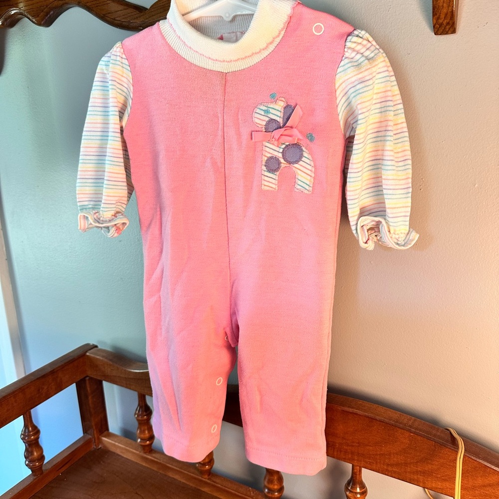 Healthtex Pink and White Striped Onesie